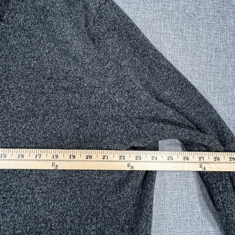 Banana Republic Sweater Men XL Gray Merino Wool Shawl Neck Pullover Italian Yarn